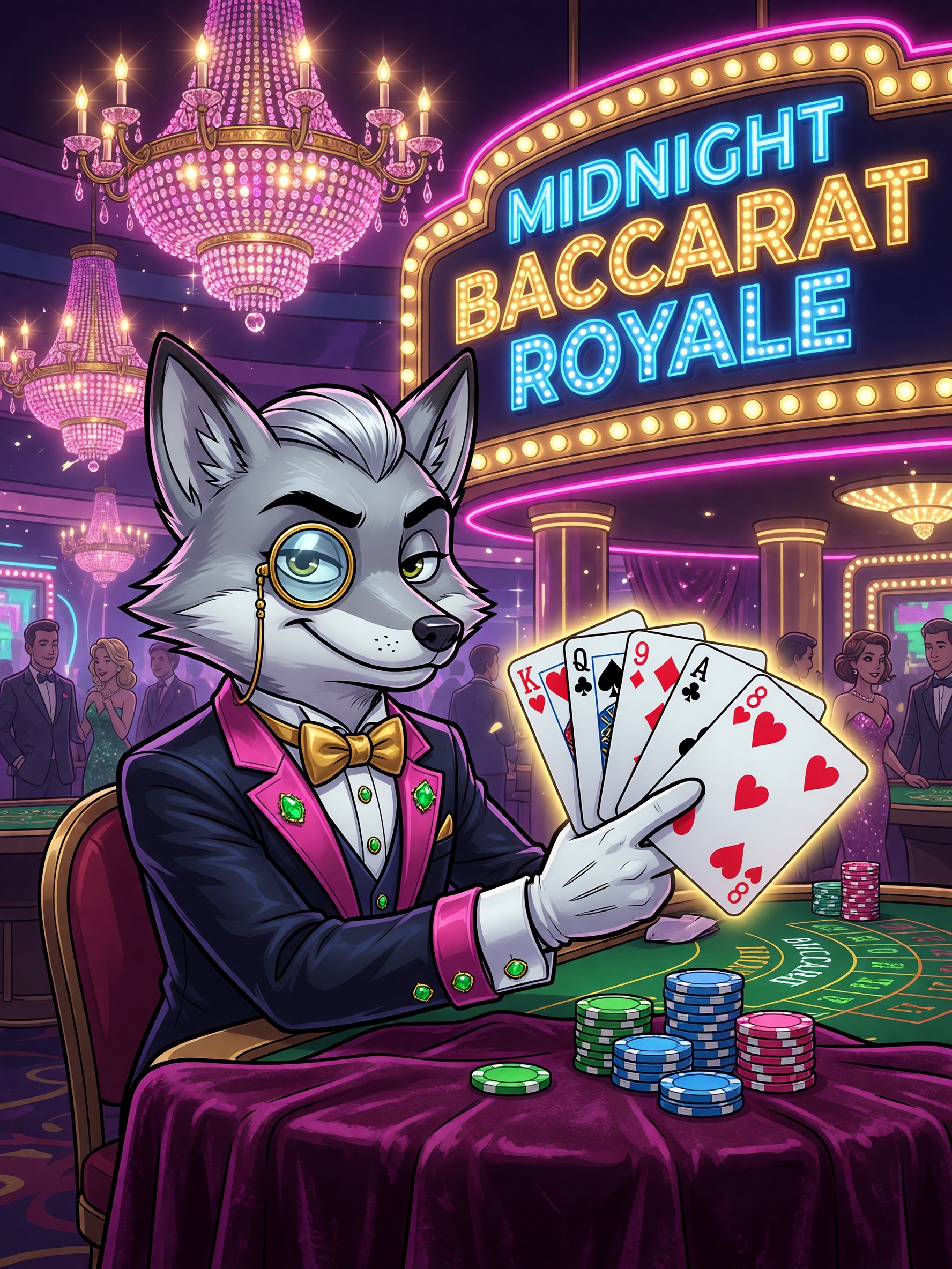 Midnight Baccarat Royale — Casino Glamour themed game art