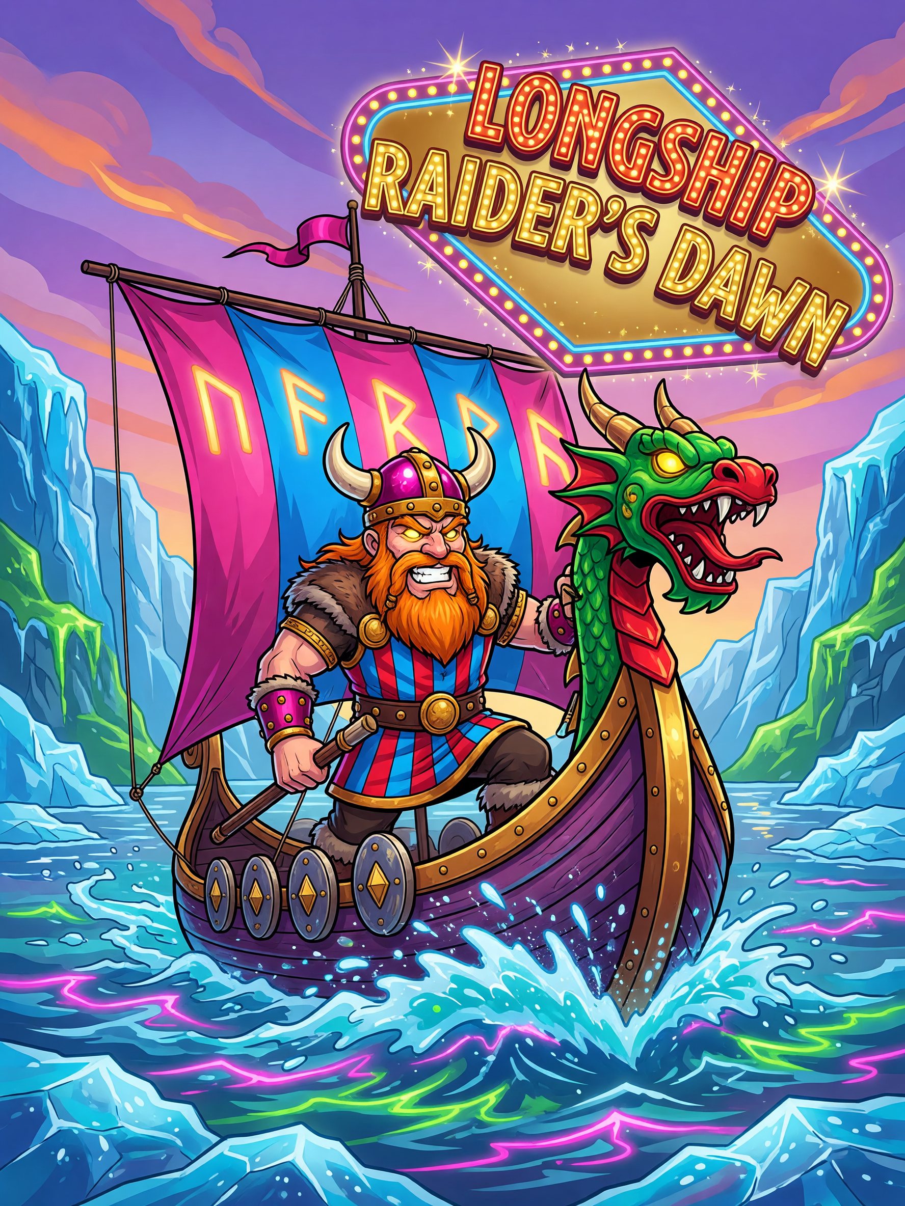 Longship Raider's Dawn — Norse Raid themed game art