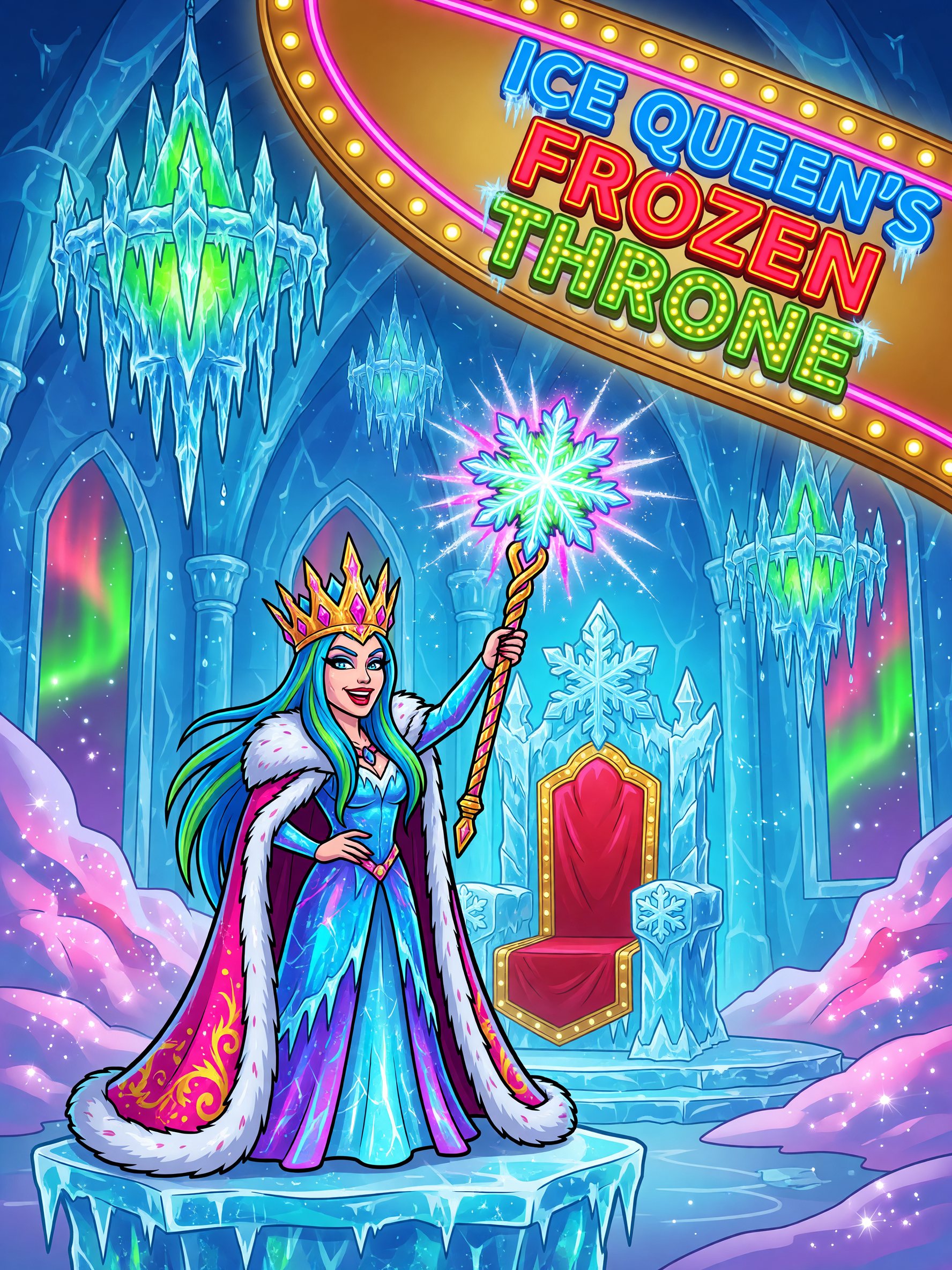 Ice Queen's Frozen Throne — Frozen Palace themed game art