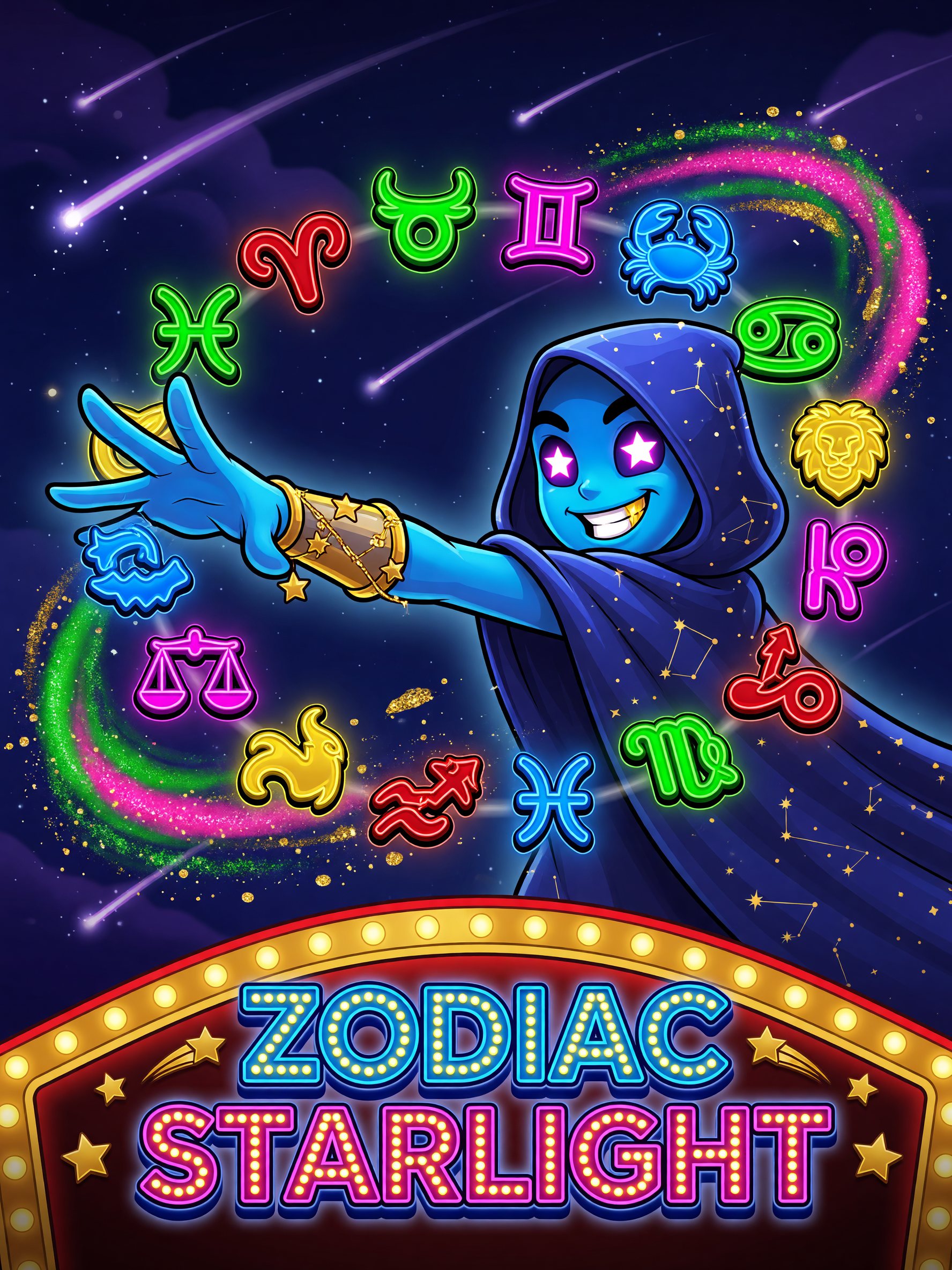 Zodiac Starlight — Celestial Signs themed game art