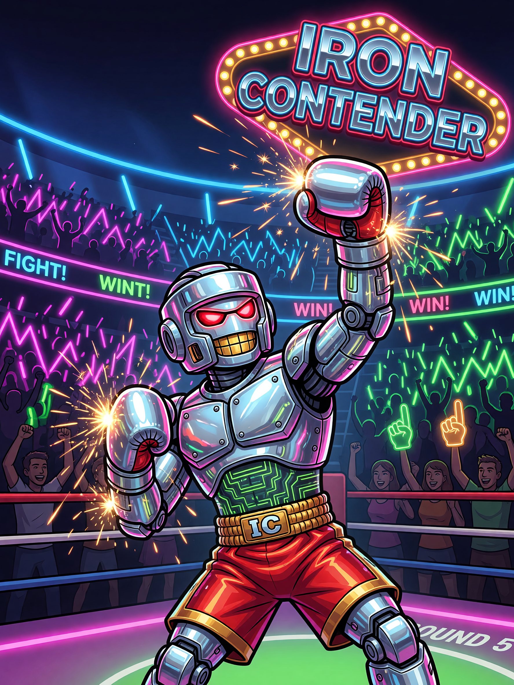 Iron Contender — Robo Arena themed game art