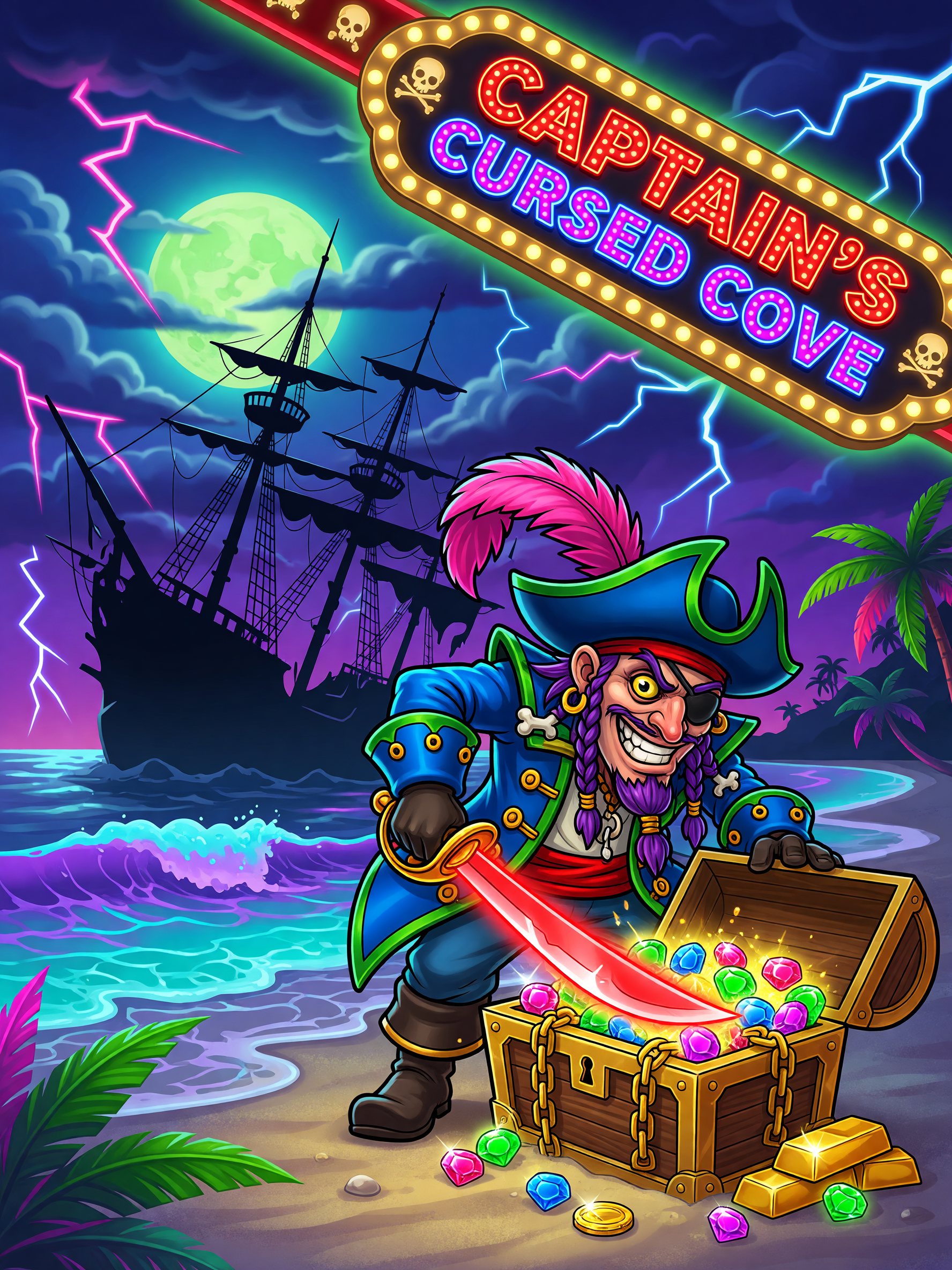Captain's Cursed Cove — Pirate Legend themed game art