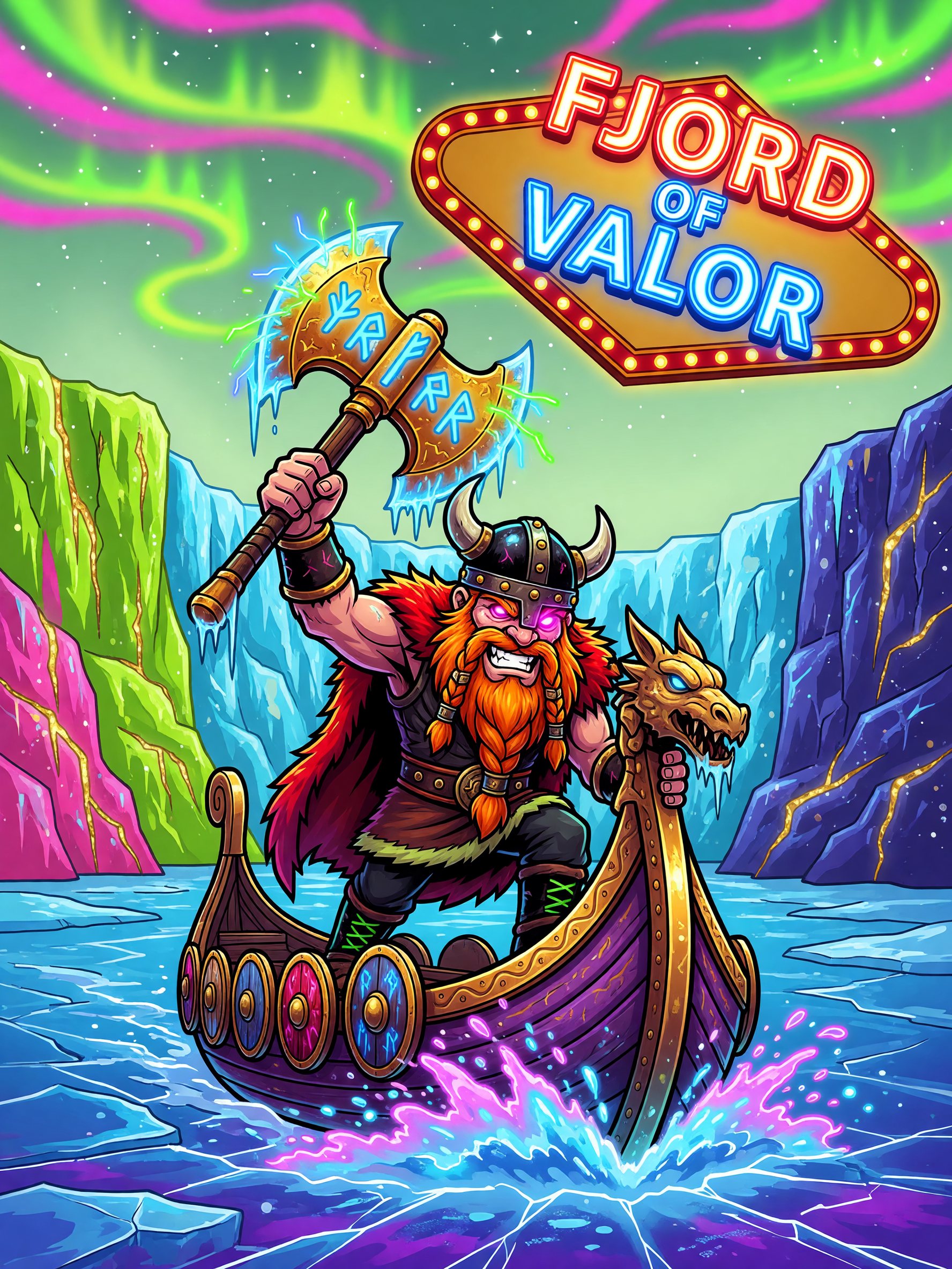 Fjord of Valor — Norse Legend themed game art