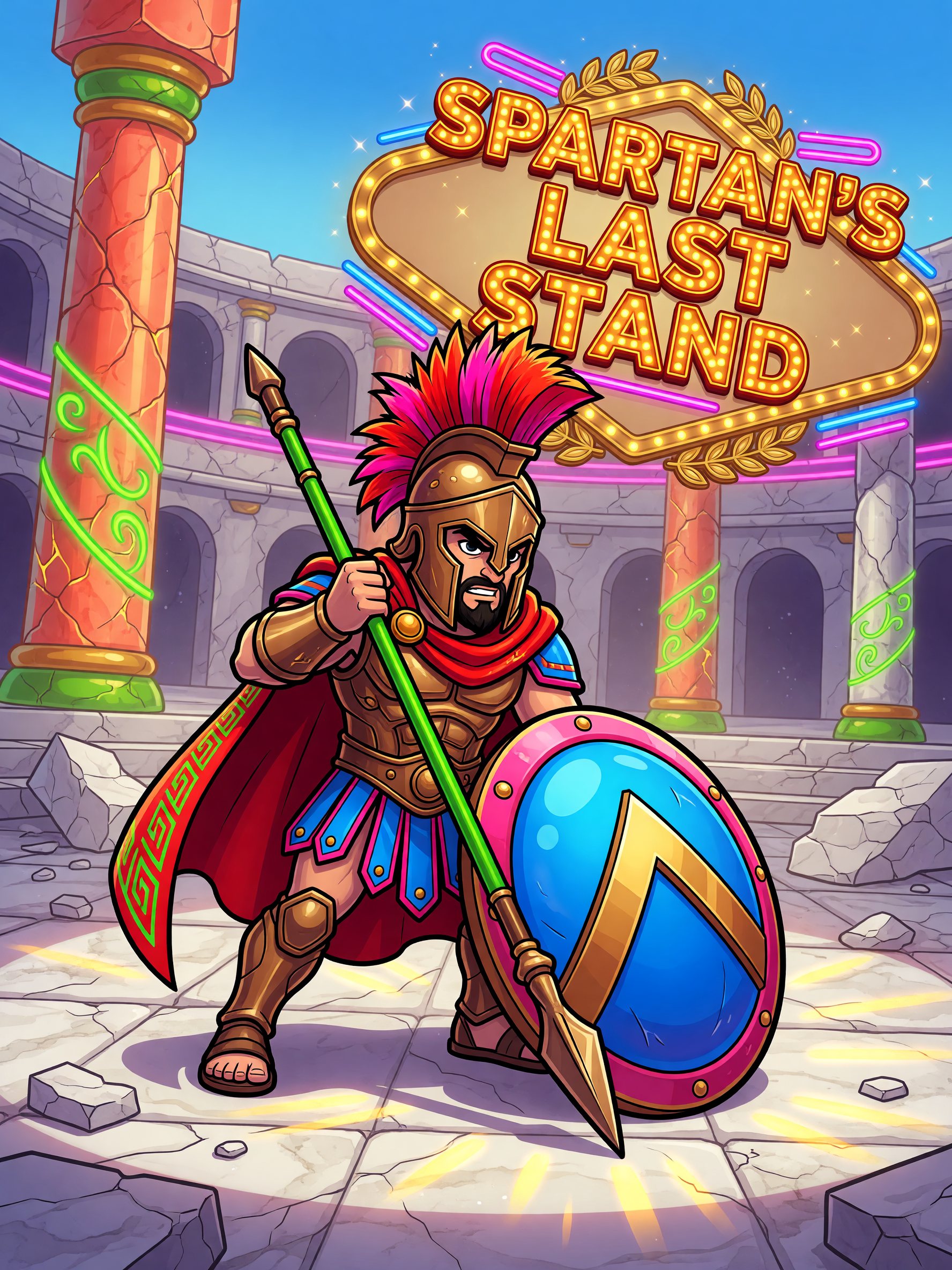Spartan's Last Stand — Ancient Battle themed game art