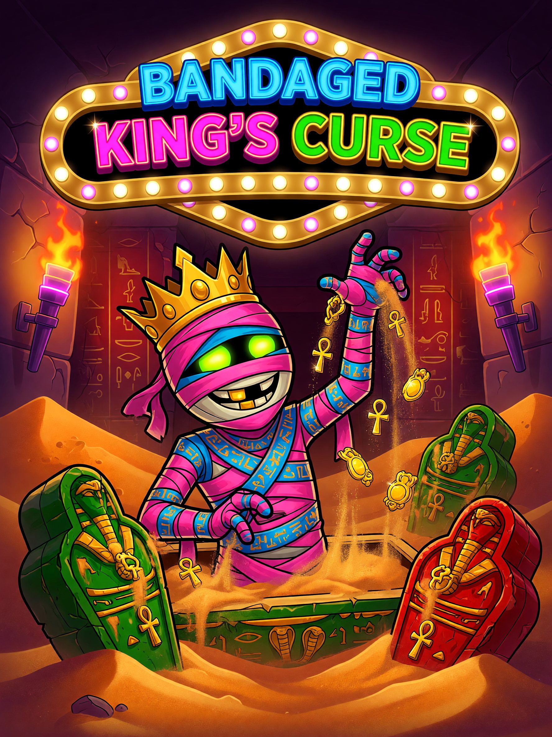 Bandaged King's Curse — Cursed Tomb themed game art